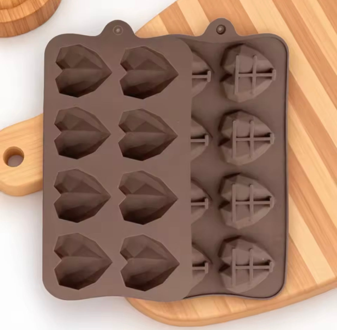 Diamond Heart Shaped Chocolate Mold, Silicone DIY Candy Bar Mold, Cake Decoration Tools, Kitchen Baking Accessories Diamond Heart Shaped Chocolate Mold, Silicone DIY Candy Bar Mold, Cake Decoration Tools, Kitchen Baking Accessories